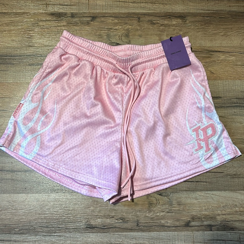 Inaka Power Pink Flame Patch Shorts
